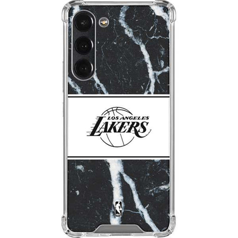 NBA Los Angeles Lakers Marble Galaxy S23 Plus Clear Case