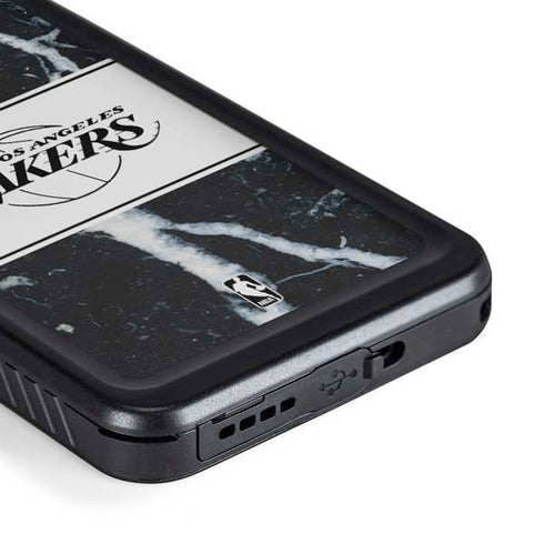 NBA Los Angeles Lakers Marble Galaxy S23 Plus Waterproof Case