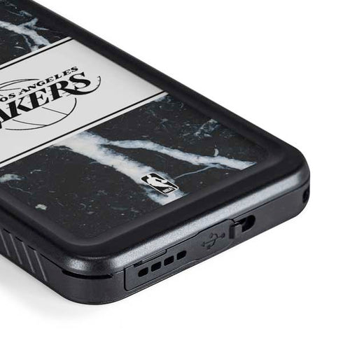NBA Los Angeles Lakers Marble Galaxy S23 Waterproof Case