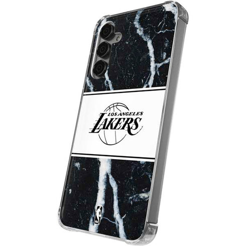 NBA Los Angeles Lakers Marble Galaxy S24 Plus Clear Case