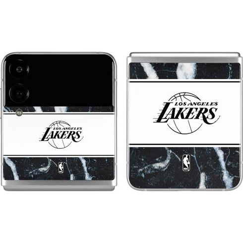 NBA Los Angeles Lakers Marble Galaxy Z Flip4 5G Skin