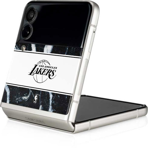 NBA Los Angeles Lakers Marble Galaxy Z Flip4 5G Skin