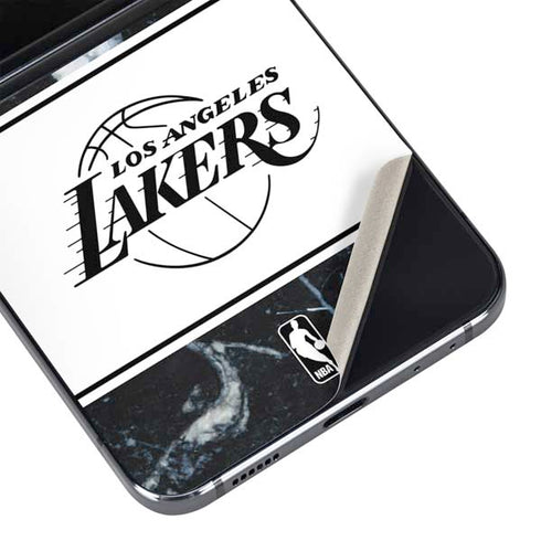 NBA Los Angeles Lakers Marble Galaxy Z Flip5 5G Skin