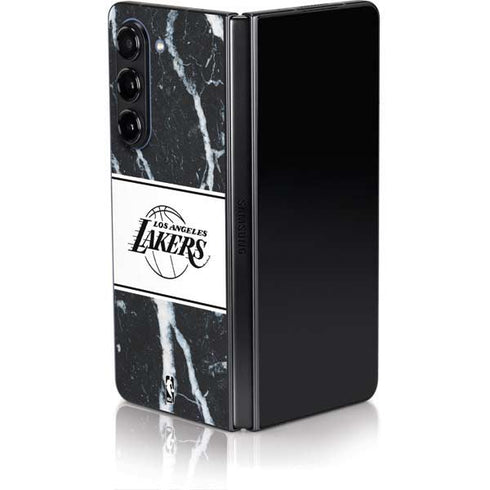 NBA Los Angeles Lakers Marble Galaxy Z Fold5 5G Skin