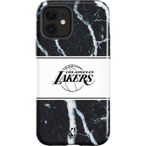 NBA Los Angeles Lakers Marble iPhone 12 Impact Case