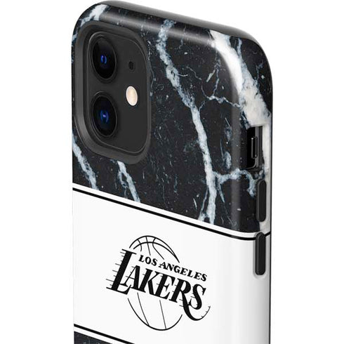 NBA Los Angeles Lakers Marble iPhone 12 Impact Case