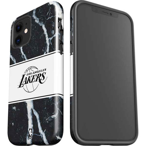 NBA Los Angeles Lakers Marble iPhone 12 Impact Case