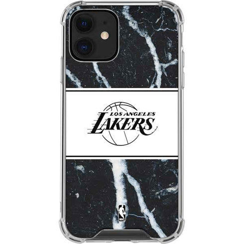 NBA Los Angeles Lakers Marble iPhone 12 Mini Clear Case