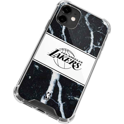 NBA Los Angeles Lakers Marble iPhone 12 Mini Clear Case