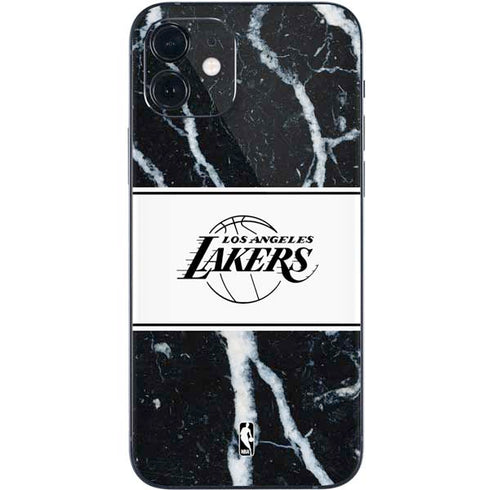 NBA Los Angeles Lakers Marble iPhone 12 Mini Skin