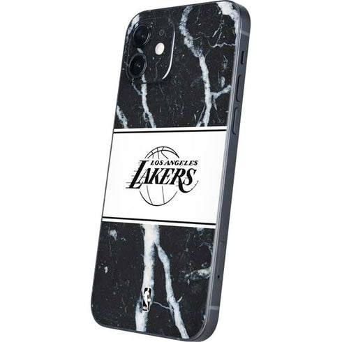 NBA Los Angeles Lakers Marble iPhone 12 Mini Skin