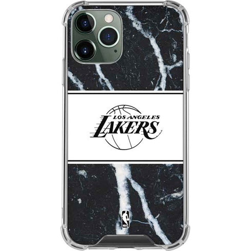 NBA Los Angeles Lakers Marble iPhone 12 Pro Clear Case