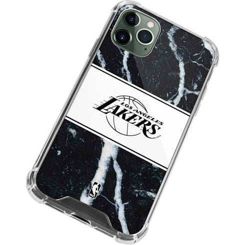 NBA Los Angeles Lakers Marble iPhone 12 Pro Clear Case