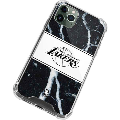 NBA Los Angeles Lakers Marble iPhone 12 Pro Max Clear Case