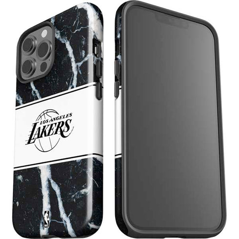 NBA Los Angeles Lakers Marble iPhone 13 Pro Max Impact Case