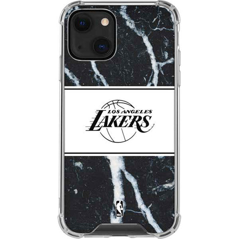 NBA Los Angeles Lakers Marble iPhone 14 Clear Case