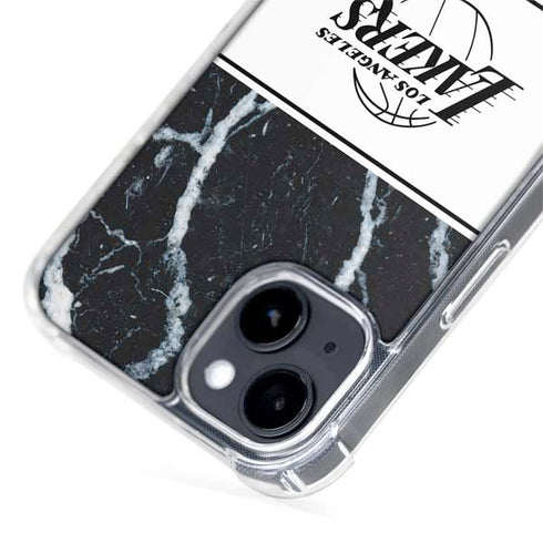 NBA Los Angeles Lakers Marble iPhone 15 MagSafe Case