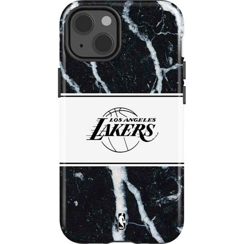 NBA Los Angeles Lakers Marble iPhone 15 Impact Case