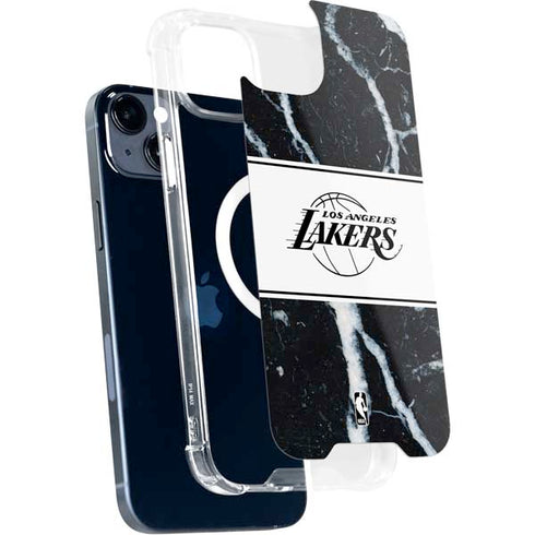 NBA Los Angeles Lakers Marble iPhone 15 Plus MagSafe Case