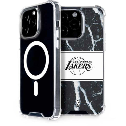 NBA Los Angeles Lakers Marble iPhone 15 Pro MagSafe Case