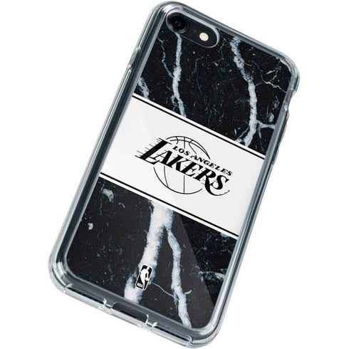 NBA Los Angeles Lakers Marble iPhone SE (2nd & 3rd Gen) Clear Case