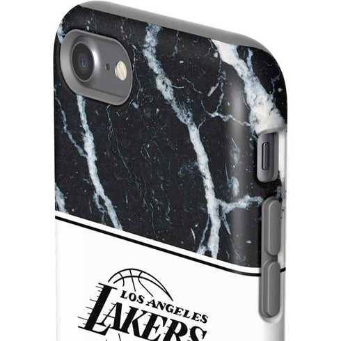 NBA Los Angeles Lakers Marble iPhone SE (2nd & 3rd Gen) Pro Case
