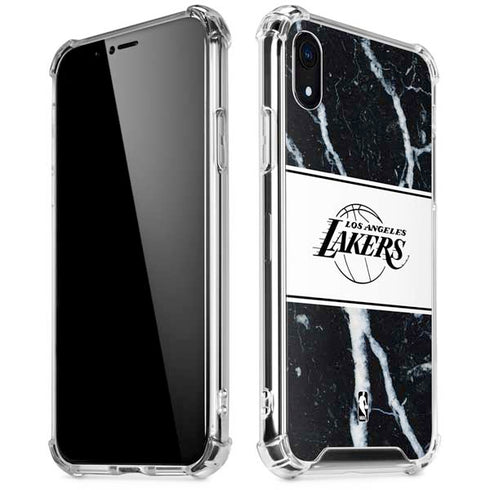 NBA Los Angeles Lakers Marble iPhone XR Clear Case