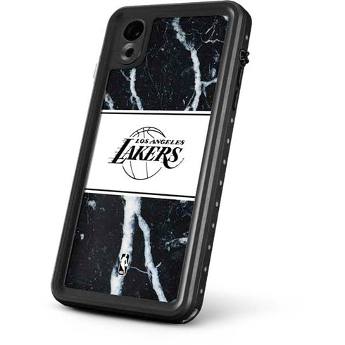 NBA Los Angeles Lakers Marble iPhone XR Waterproof Case