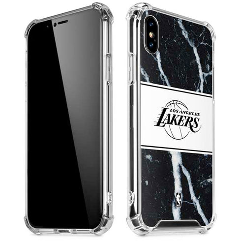 NBA Los Angeles Lakers Marble iPhone XS Max Clear Case