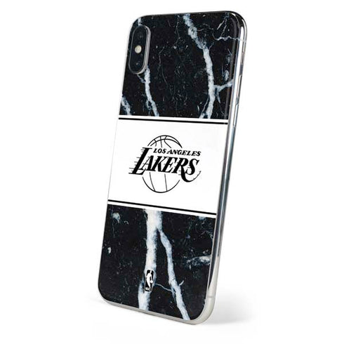 NBA Los Angeles Lakers Marble iPhone XS Skin