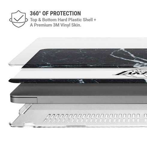NBA Los Angeles Lakers Marble MacBook Pro 16in (2021-25) Case plus Skin