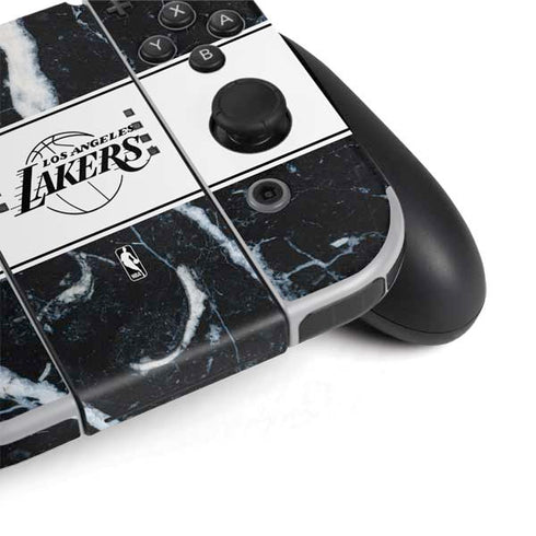 NBA Los Angeles Lakers Marble Nintendo Switch OLED (2021) Skin