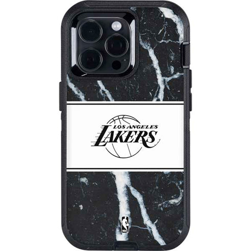 NBA Los Angeles Lakers Marble Otterbox Defender iPhone Skin