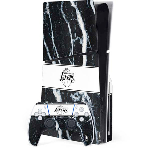 NBA Los Angeles Lakers Marble PS5 Slim Disk Bundle Skin