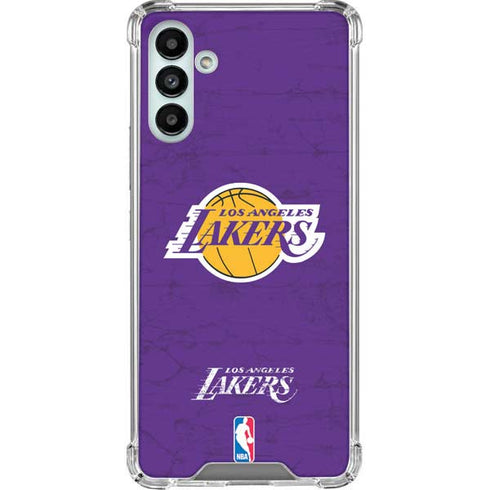 NBA Los Angeles Lakers Purple Primary Logo Galaxy A13 5G Clear Case