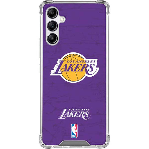 NBA Los Angeles Lakers Purple Primary Logo Galaxy A15 5G Clear Case
