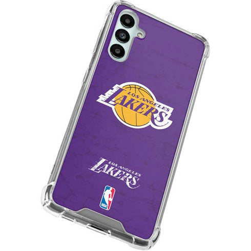 NBA Los Angeles Lakers Purple Primary Logo Galaxy A15 5G Clear Case