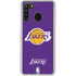 NBA Los Angeles Lakers Purple Primary Logo Galaxy A21 Clear Case