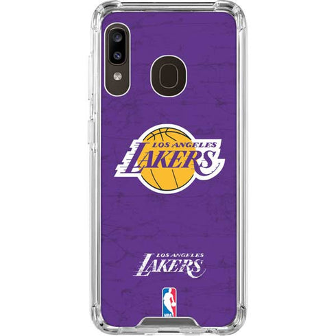 NBA Los Angeles Lakers Purple Primary Logo Galaxy A30 Clear Case