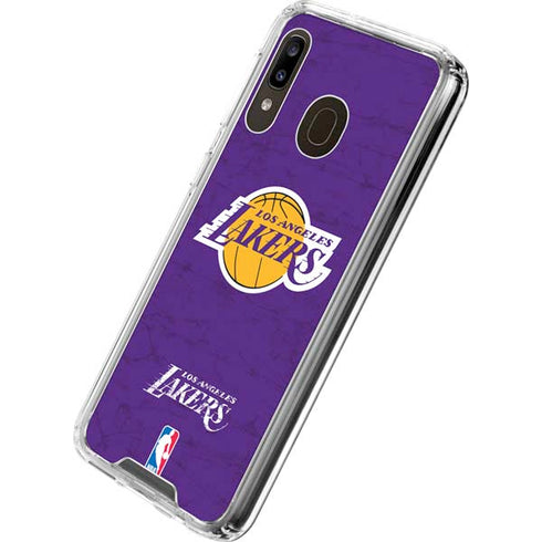 NBA Los Angeles Lakers Purple Primary Logo Galaxy A30 Clear Case
