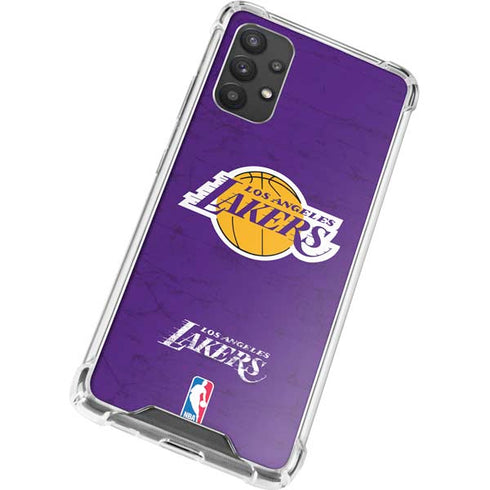 NBA Los Angeles Lakers Purple Primary Logo Galaxy A32 5G Clear Case