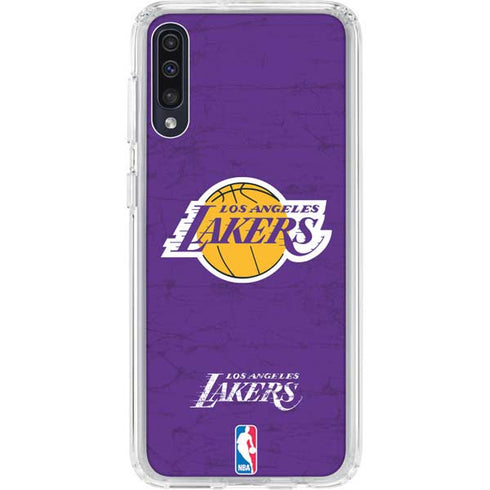 NBA Los Angeles Lakers Purple Primary Logo Galaxy A50 Clear Case