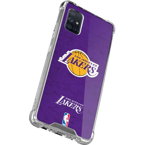 NBA Los Angeles Lakers Purple Primary Logo Galaxy A51 5G Clear Case