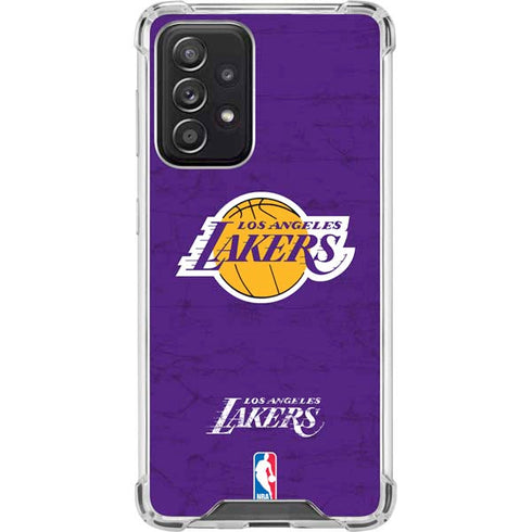 NBA Los Angeles Lakers Purple Primary Logo Galaxy A52 5G Clear Case