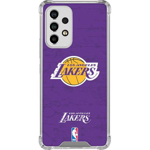 NBA Los Angeles Lakers Purple Primary Logo Galaxy A53 5G Clear Case