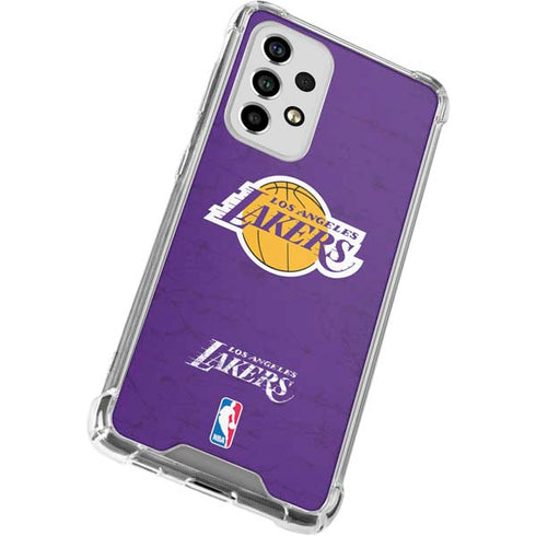 NBA Los Angeles Lakers Purple Primary Logo Galaxy A53 5G Clear Case