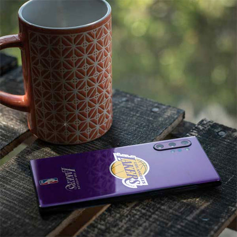 NBA Los Angeles Lakers Purple Primary Logo Galaxy Note 10 Plus Skin