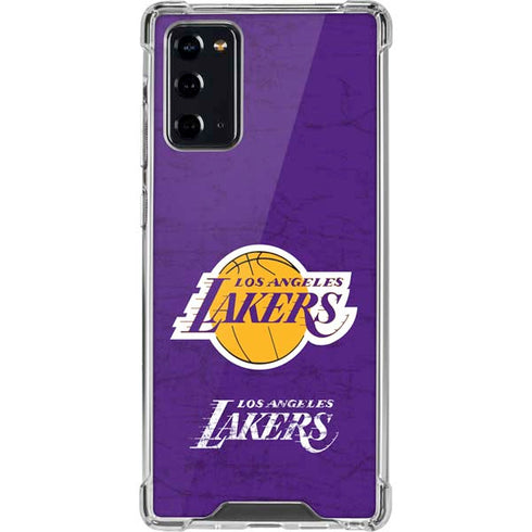 NBA Los Angeles Lakers Purple Primary Logo Galaxy Note20 5G Clear Case