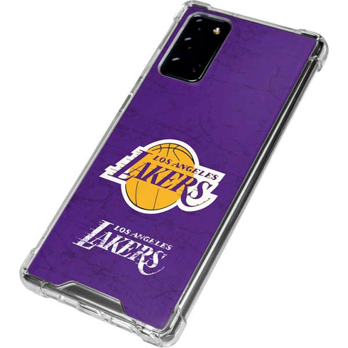 NBA Los Angeles Lakers Purple Primary Logo Galaxy Note20 5G Clear Case