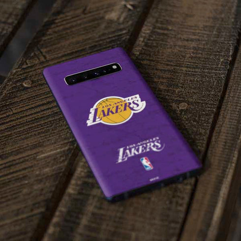 NBA Los Angeles Lakers Purple Primary Logo Galaxy S10 Skin